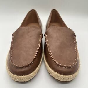 Journee Collection Shoes Womens 12‎ Comfort Foam Brown Balie Espadrille Flat NEW